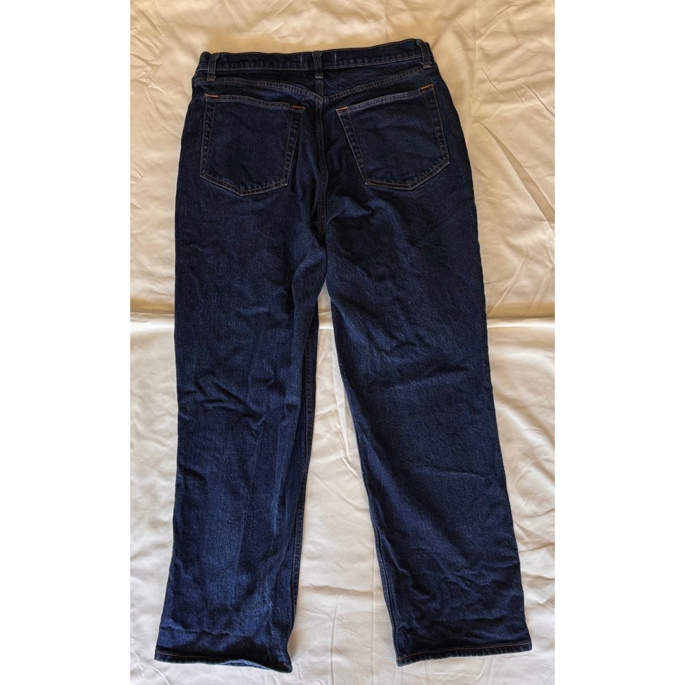 Abercrombie & Fitch Curve Love 90s Straight Ultra High Rise Jeans Blue 32 14s - Picture 2 of 6